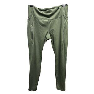 All in Motion Women's Green Leggings w/ Pockets, Extra Large